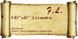 Főző Lizandra névjegykártya